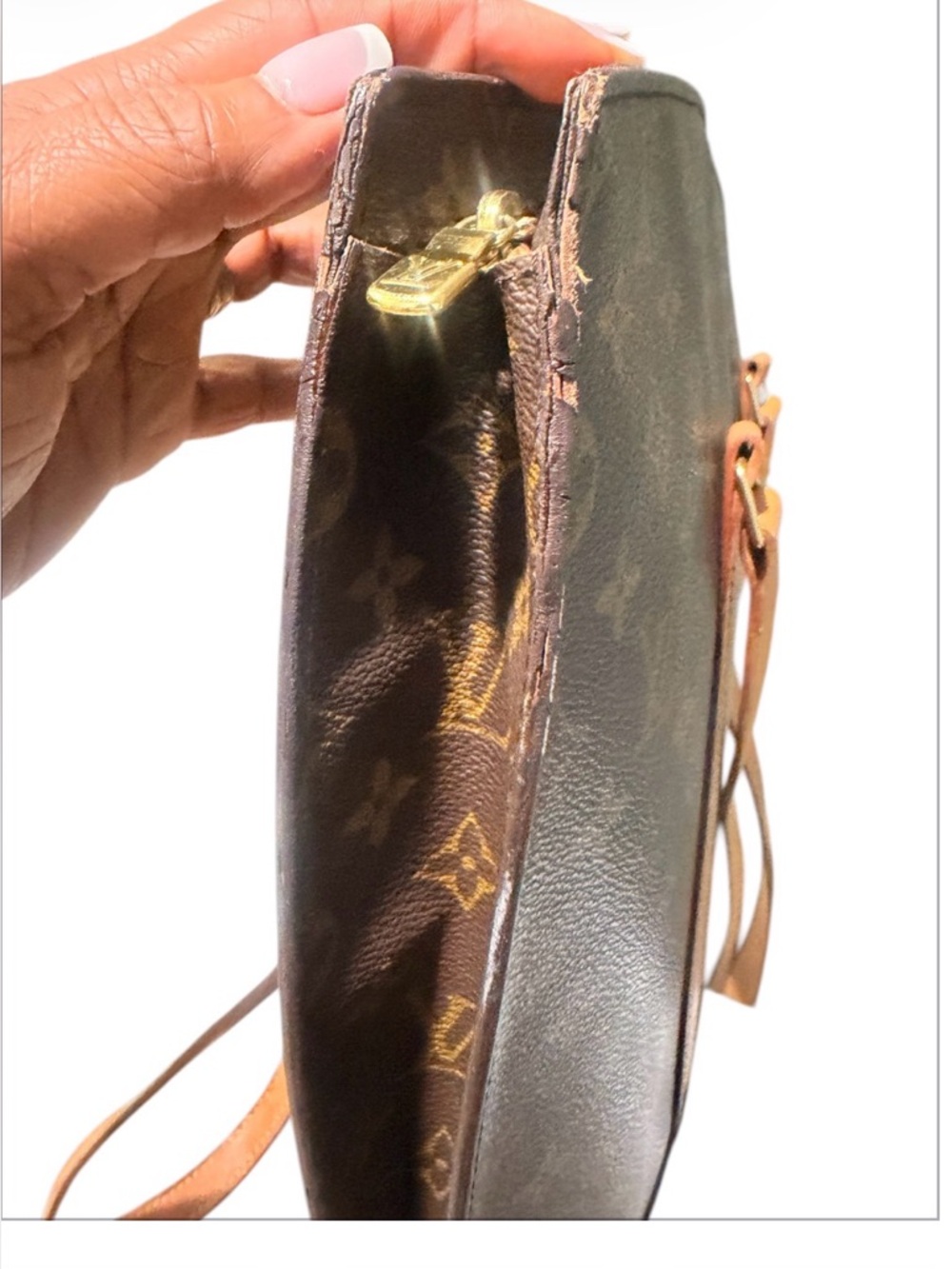 Louis Vuitton Monogram Babylone Canvas  Leather Shoulder Bag. -Preowned As Is - Picture 12 of 13